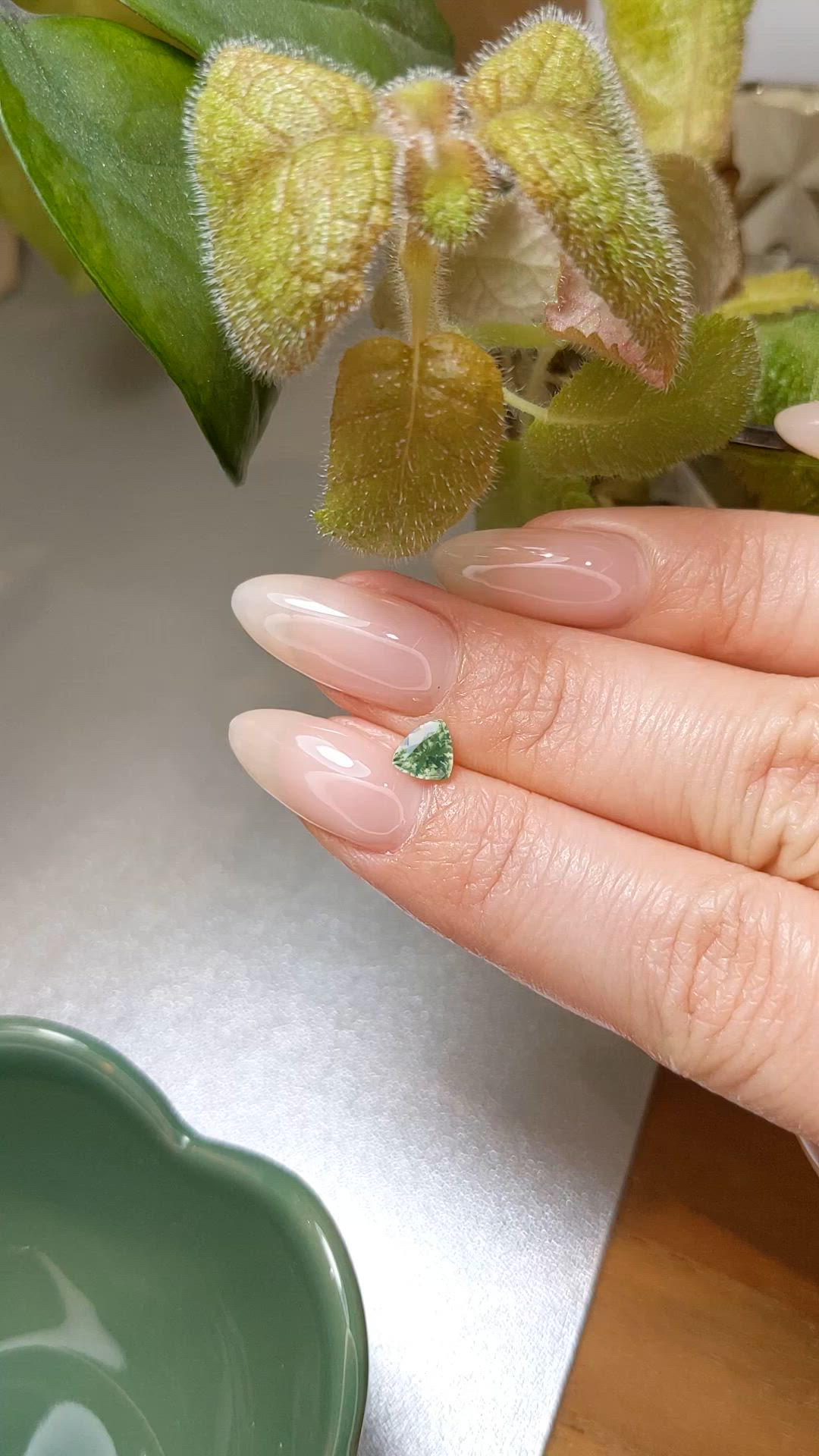 0.74 Ct. Green Zircon from Ceylon (Sri Lanka) Size Video