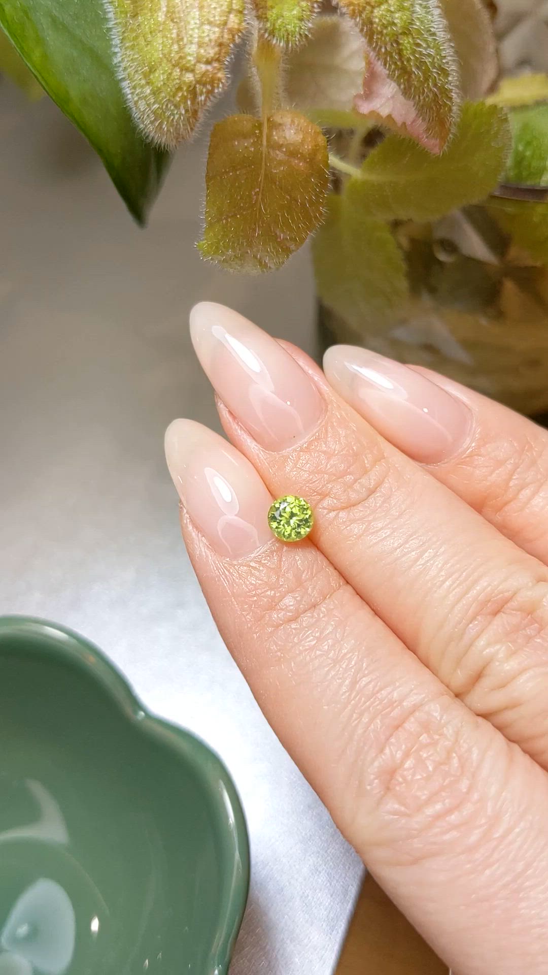 0.86 Ct. Yellowish Green Zircon from Ceylon (Sri Lanka) Size Video