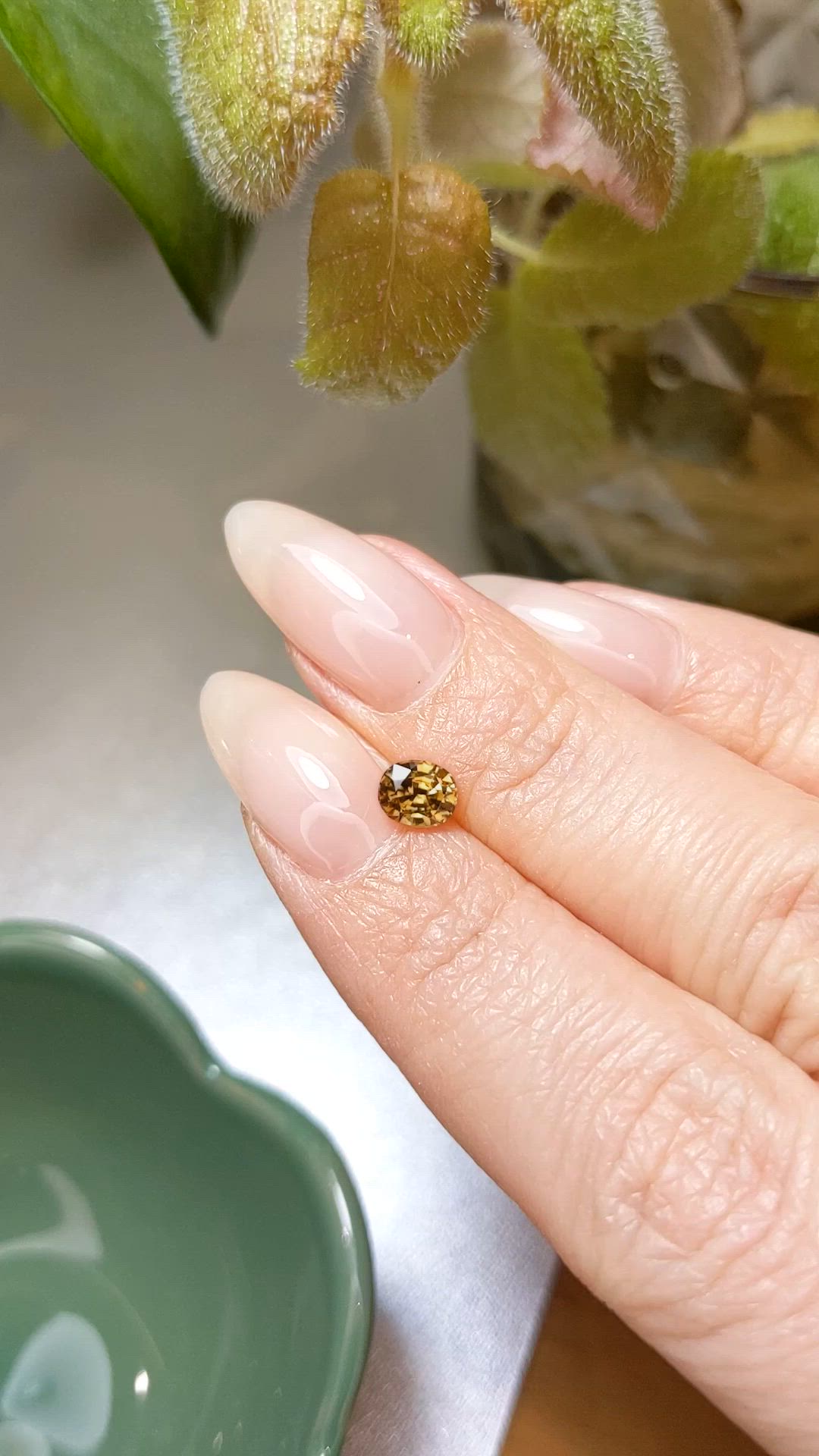 0.85 Ct. Yellowish Brown Zircon from Ceylon (Sri Lanka) Size Video