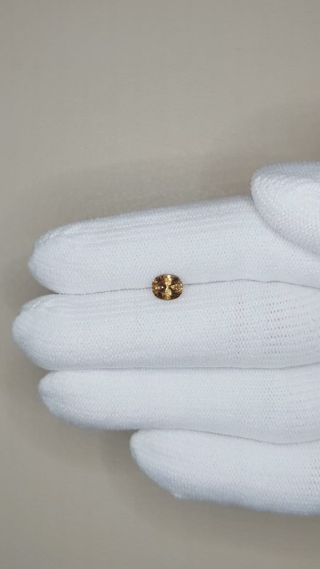 0.85 Ct. Zircon from Ceylon (Sri Lanka) Size Video