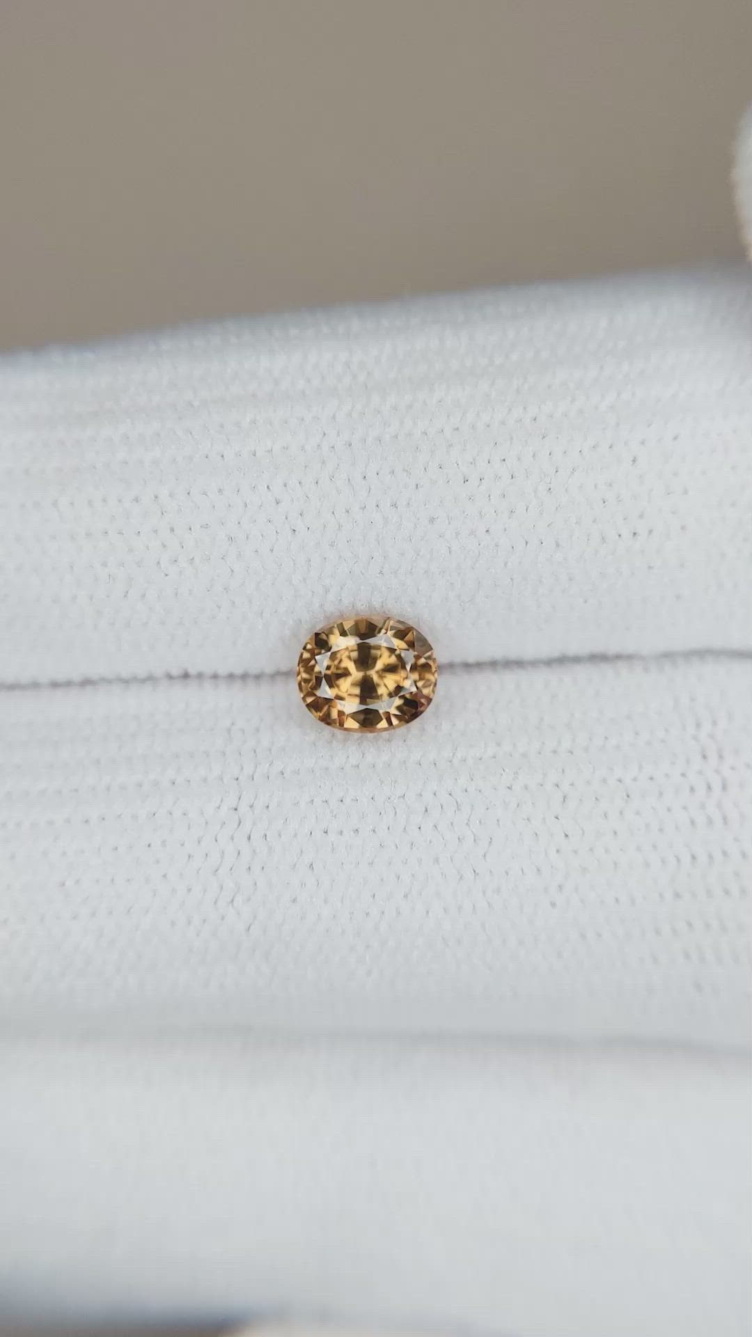 0.85 Ct. Zircon from Ceylon (Sri Lanka) Size Video