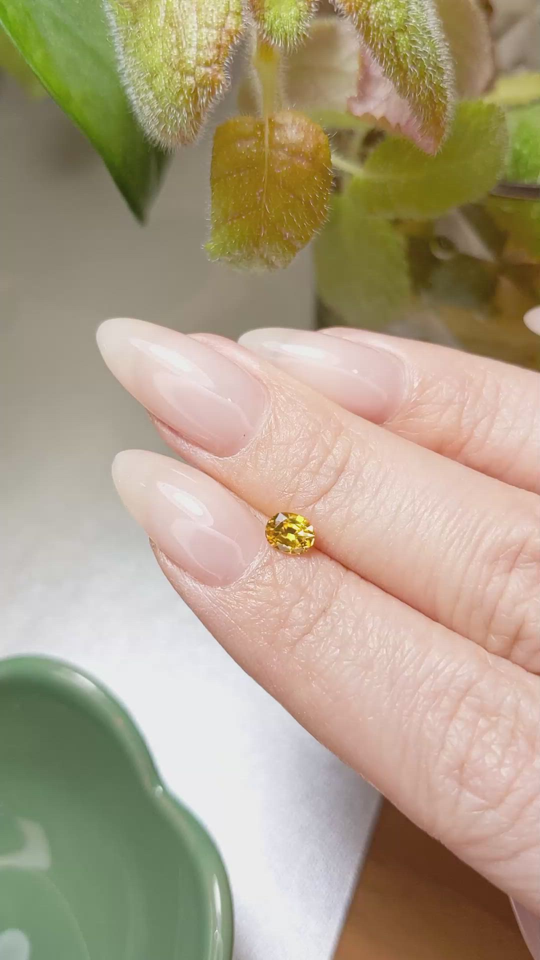 0.56 Ct. Zircon from Ceylon (Sri Lanka) Size Video