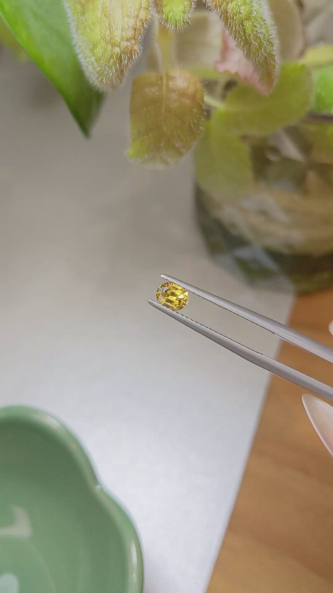 0.56 Ct. Zircon from Ceylon (Sri Lanka) Size Video