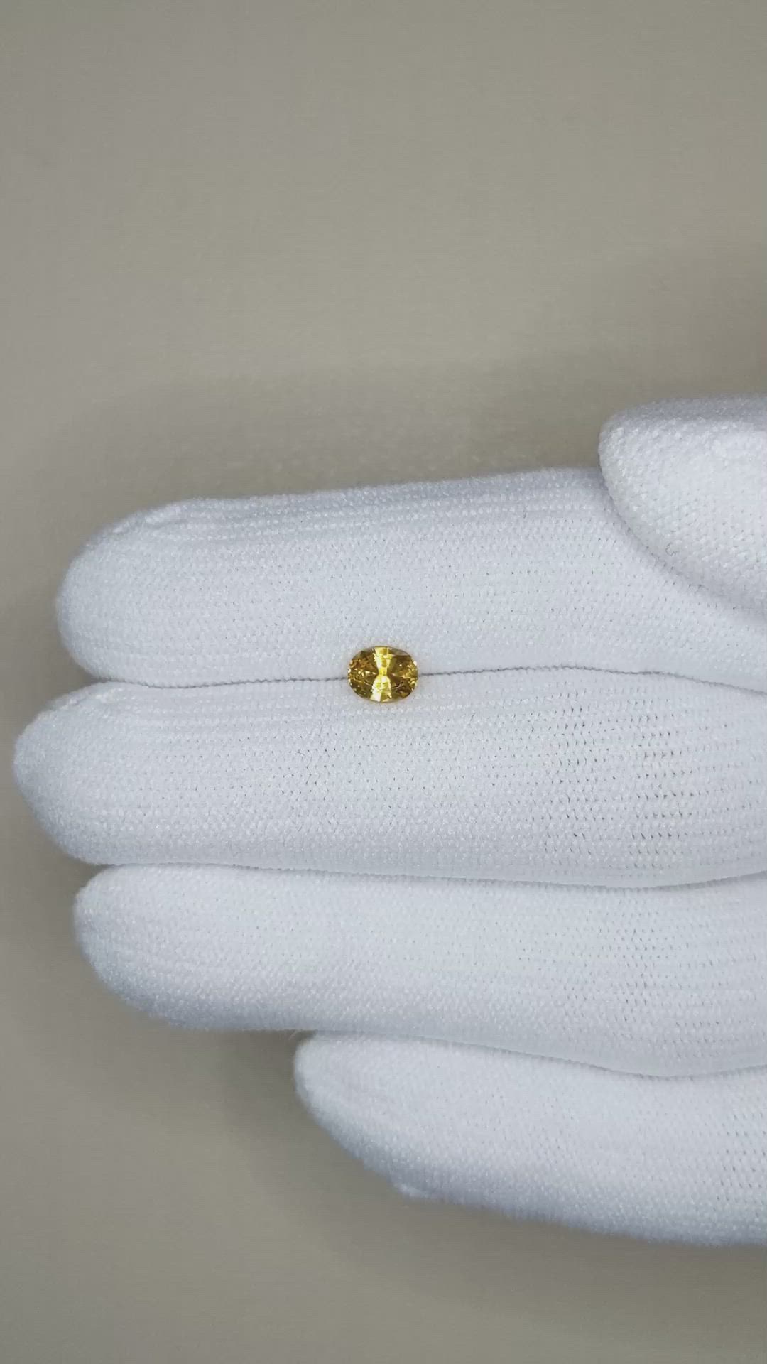 0.56 Ct. Zircon from Ceylon (Sri Lanka) Size Video