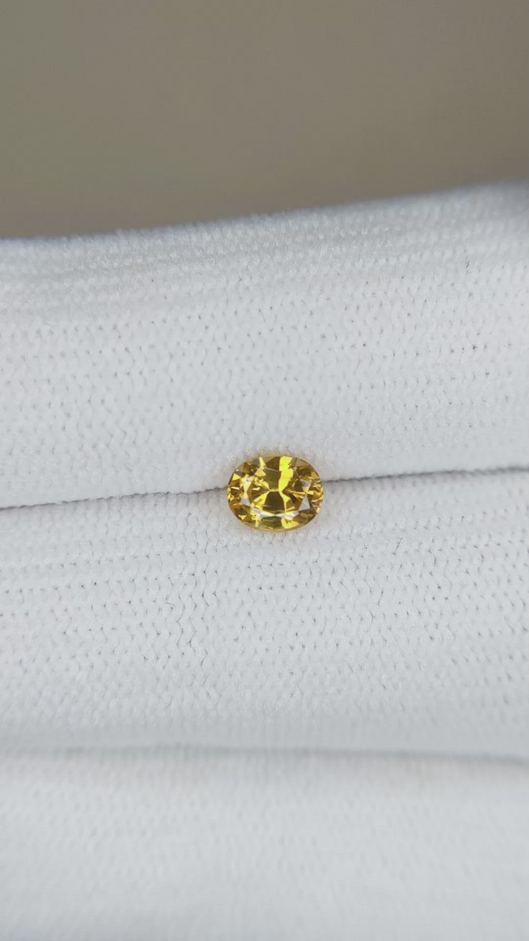 0.56 Ct. Zircon from Ceylon (Sri Lanka) Size Video