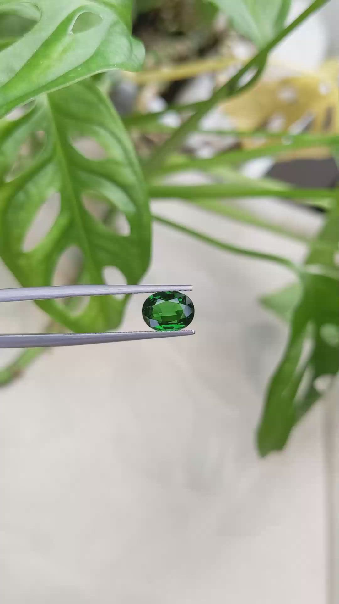 1.52 Ct. Tsavorite Garnet from East Africa Size Video