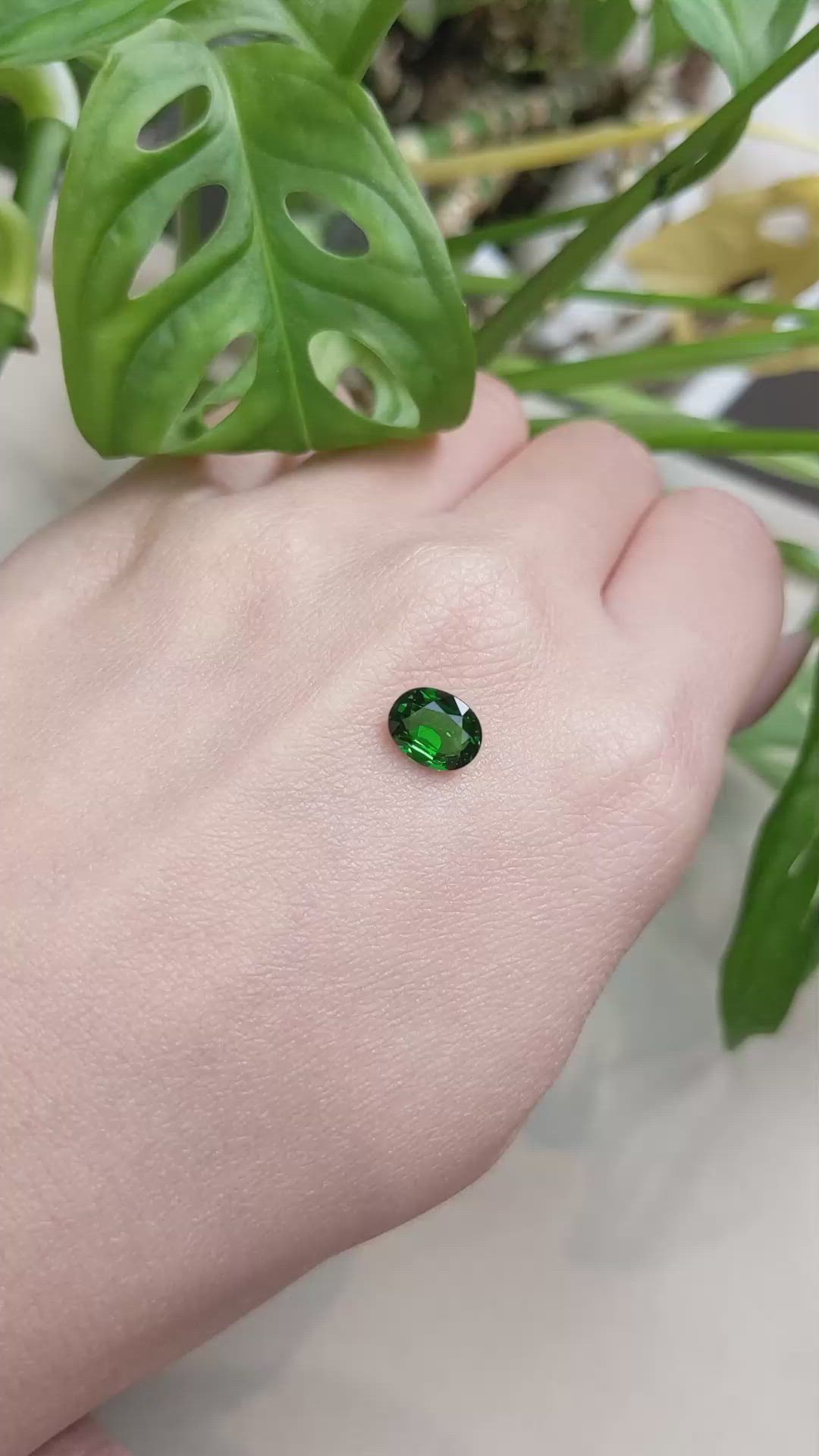 1.52 Ct. Tsavorite Garnet from East Africa Size Video