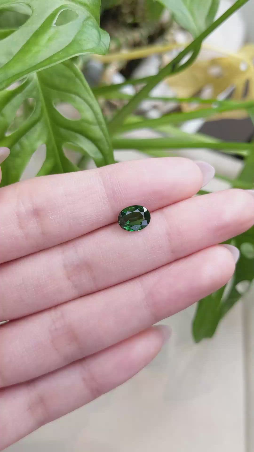 1.52 Ct. Tsavorite Garnet from East Africa Size Video