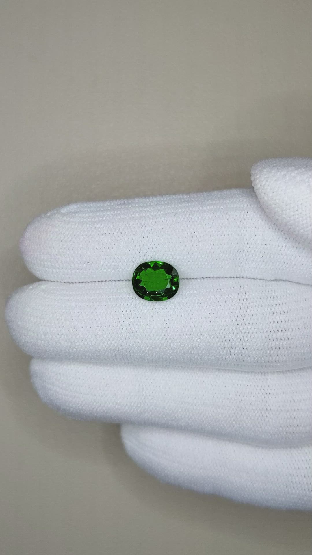 1.71 Ct. Tsavorite Garnet from East Africa Size Video