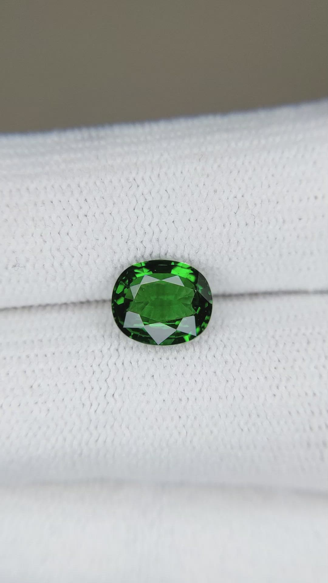 1.71 Ct. Tsavorite Garnet from East Africa Size Video