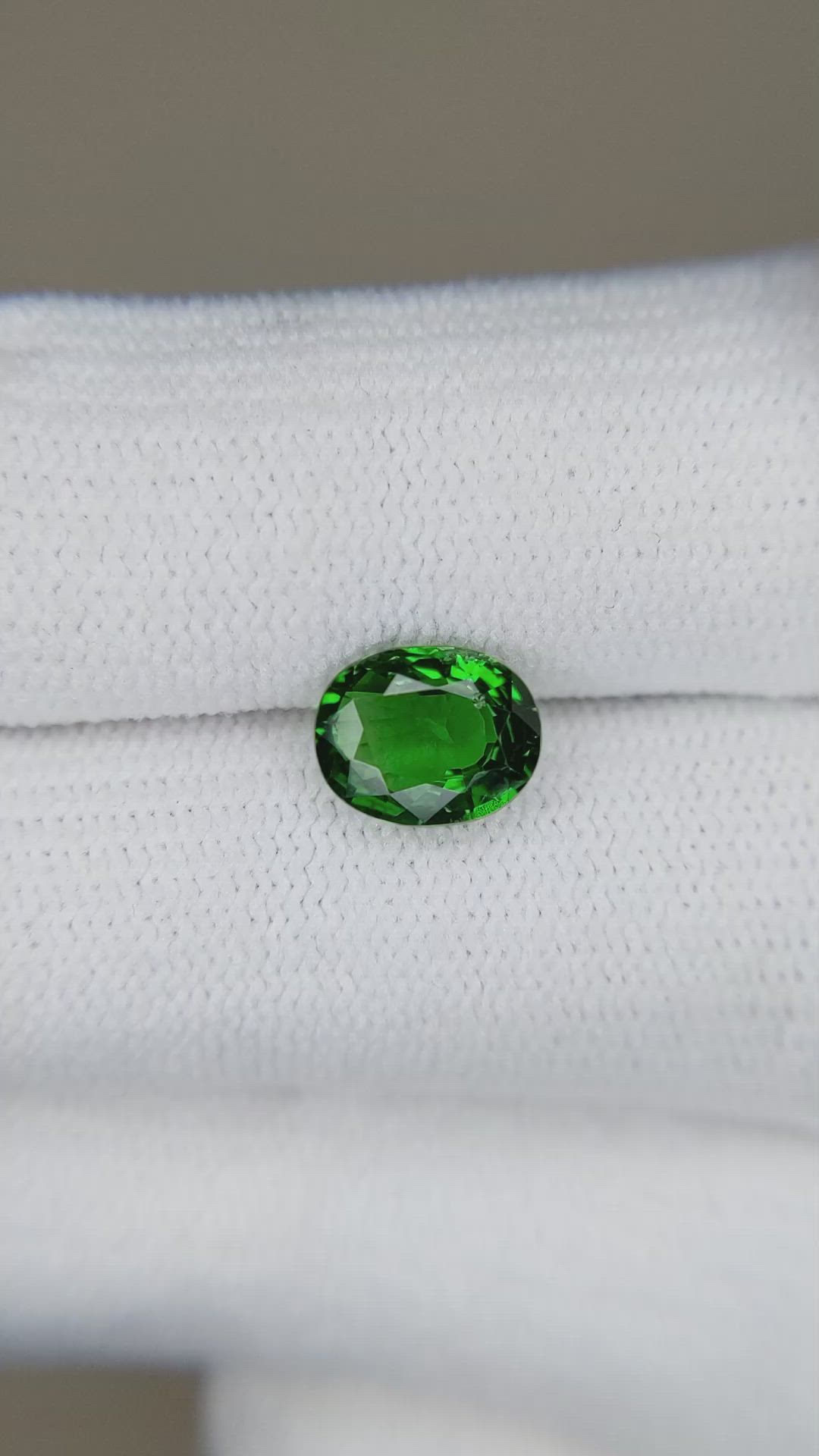 1.59 Ct. Tsavorite Garnet from East Africa Size Video