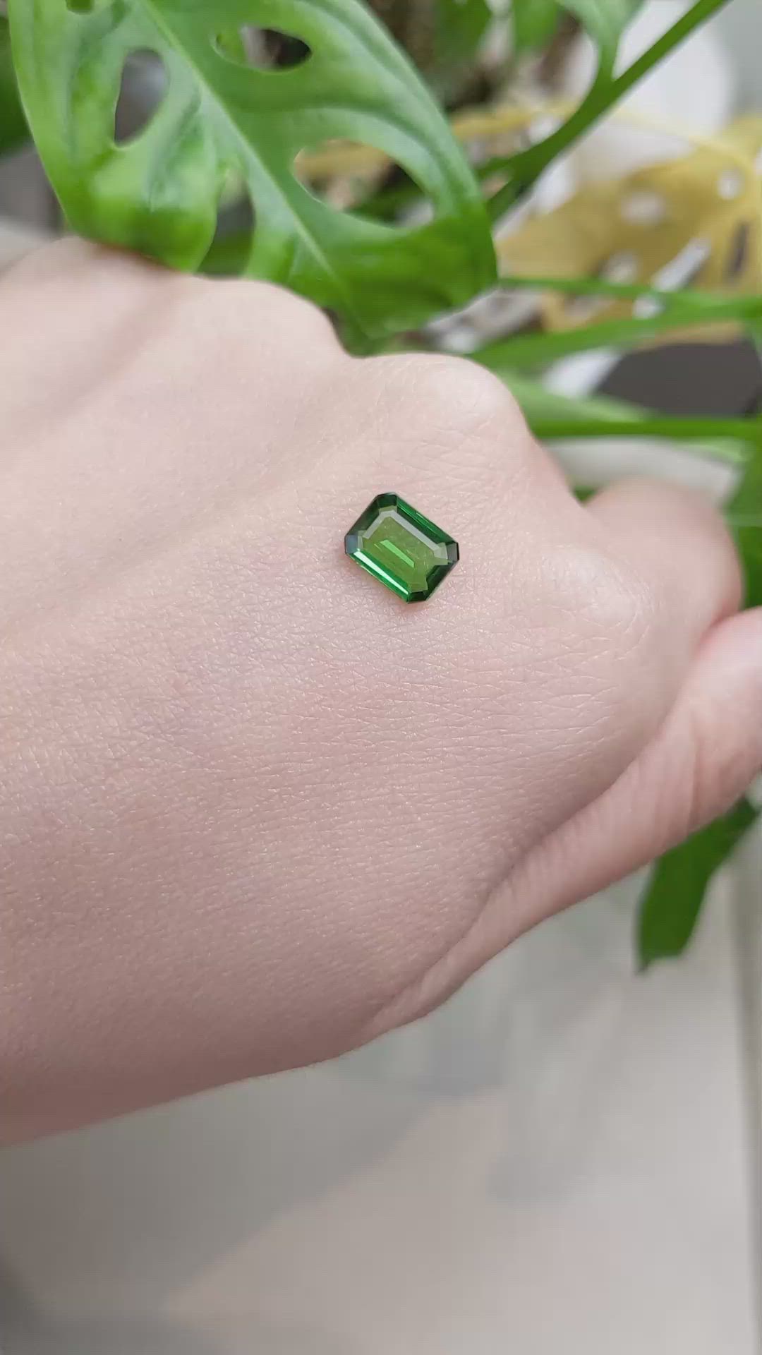 1.32 Ct. Tsavorite Garnet from East Africa Size Video