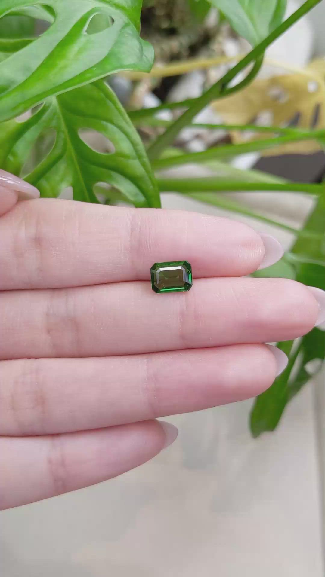 1.32 Ct. Tsavorite Garnet from East Africa Size Video