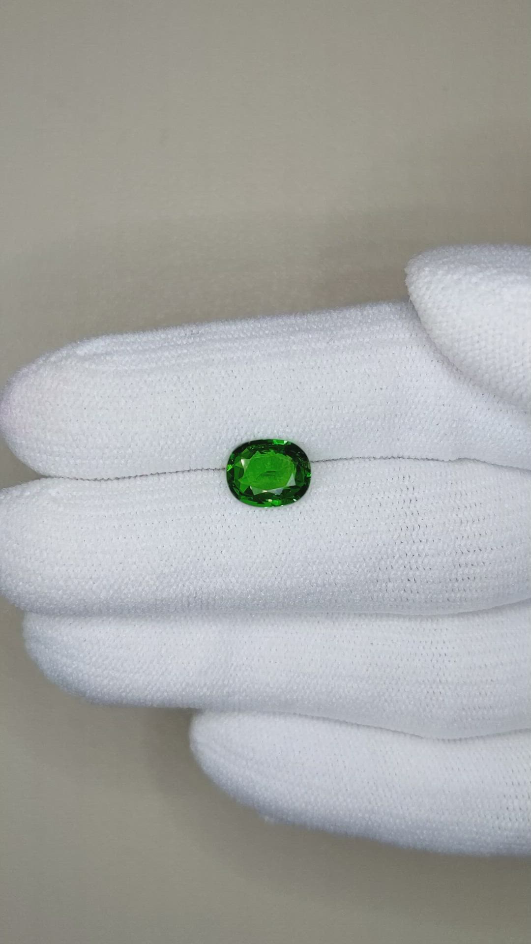 1.52 Ct. Tsavorite Garnet from East Africa Size Video