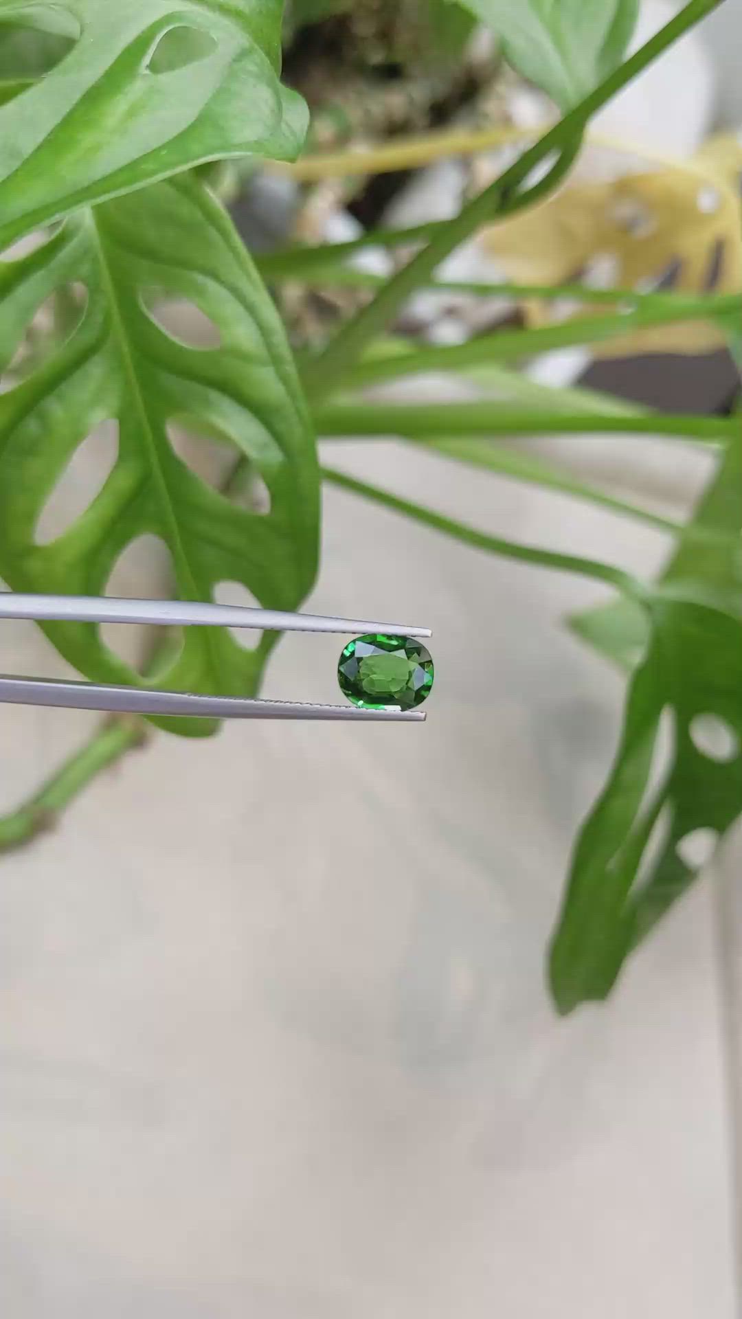 1.52 Ct. Tsavorite Garnet from East Africa Size Video