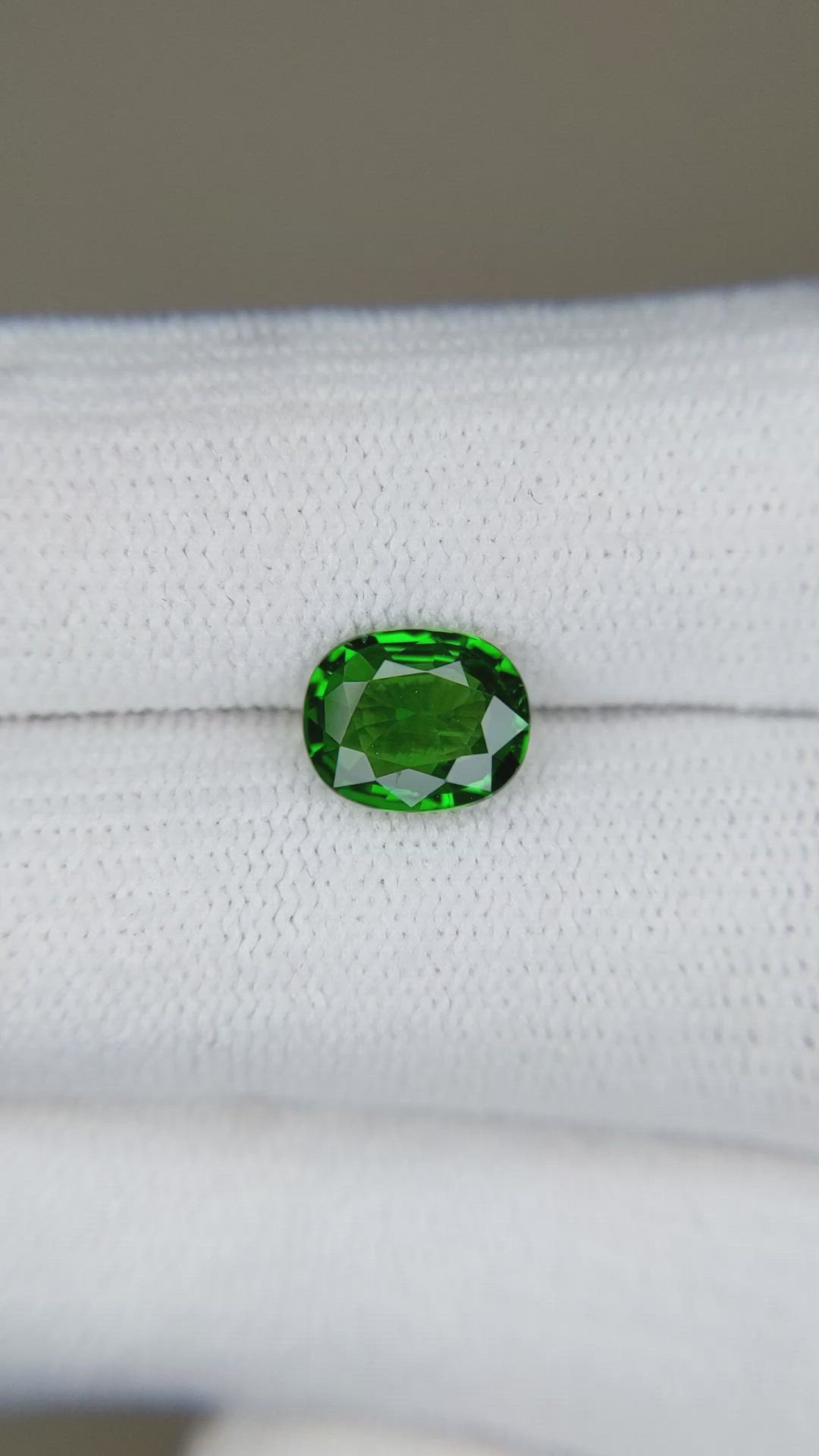1.52 Ct. Tsavorite Garnet from East Africa Size Video