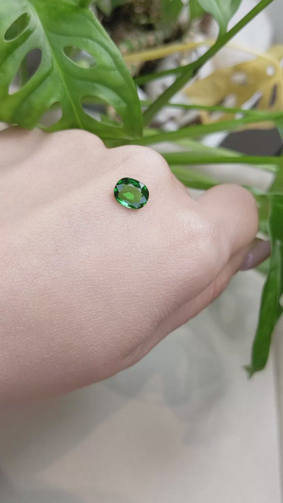 1.52 Ct. Tsavorite Garnet from East Africa Size Video