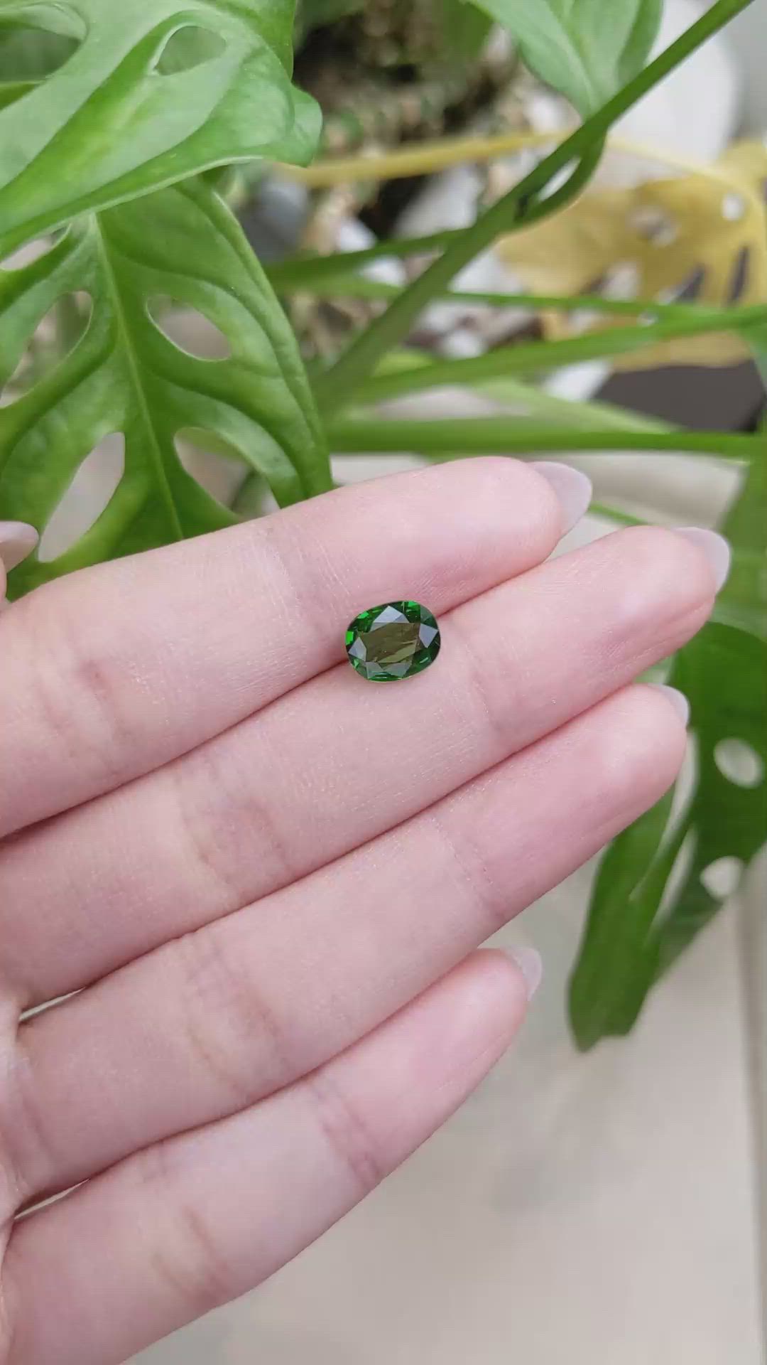 1.52 Ct. Tsavorite Garnet from East Africa Size Video