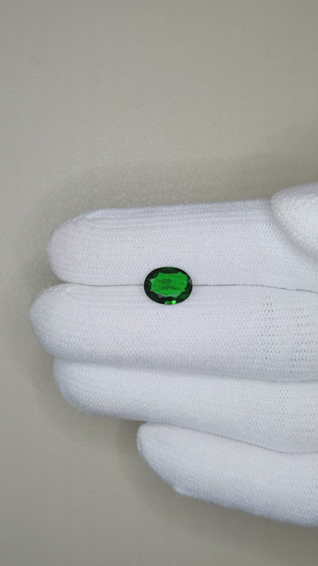 1.45 Ct. Tsavorite Garnet from East Africa Size Video