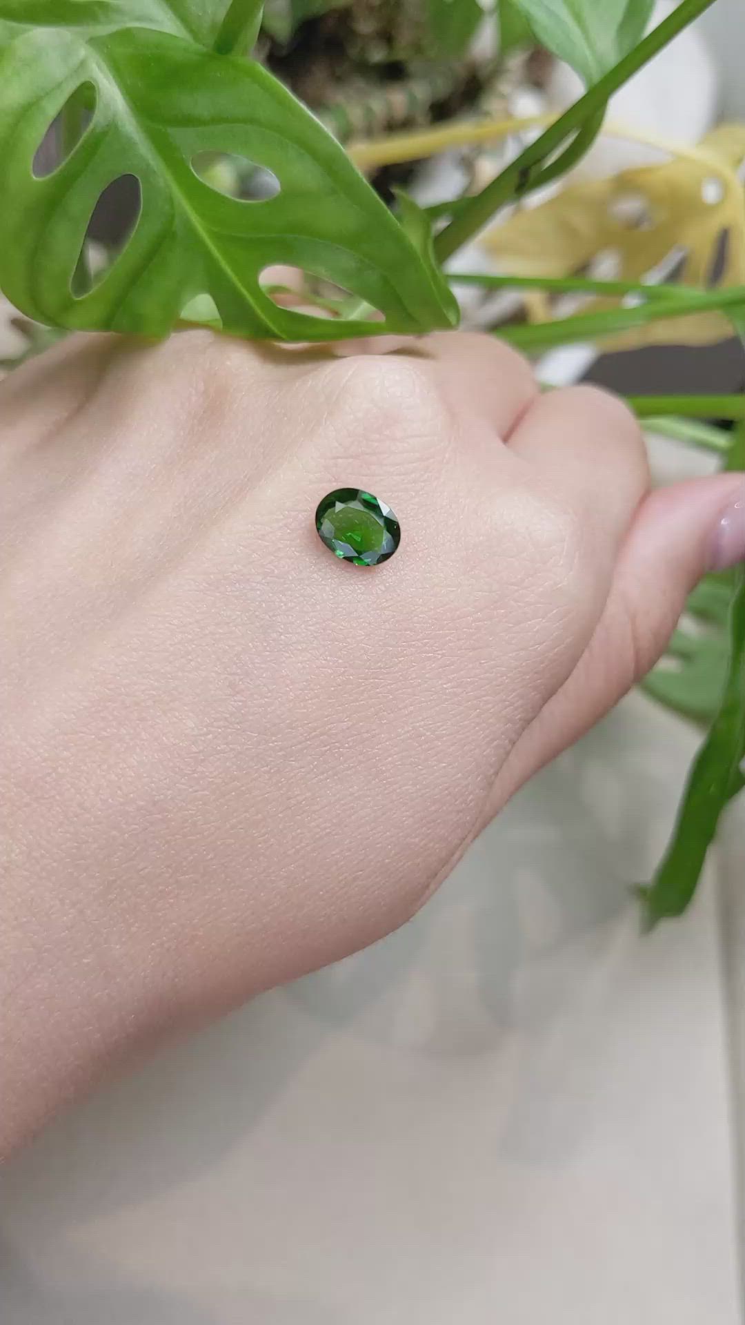 1.45 Ct. Tsavorite Garnet from East Africa Size Video