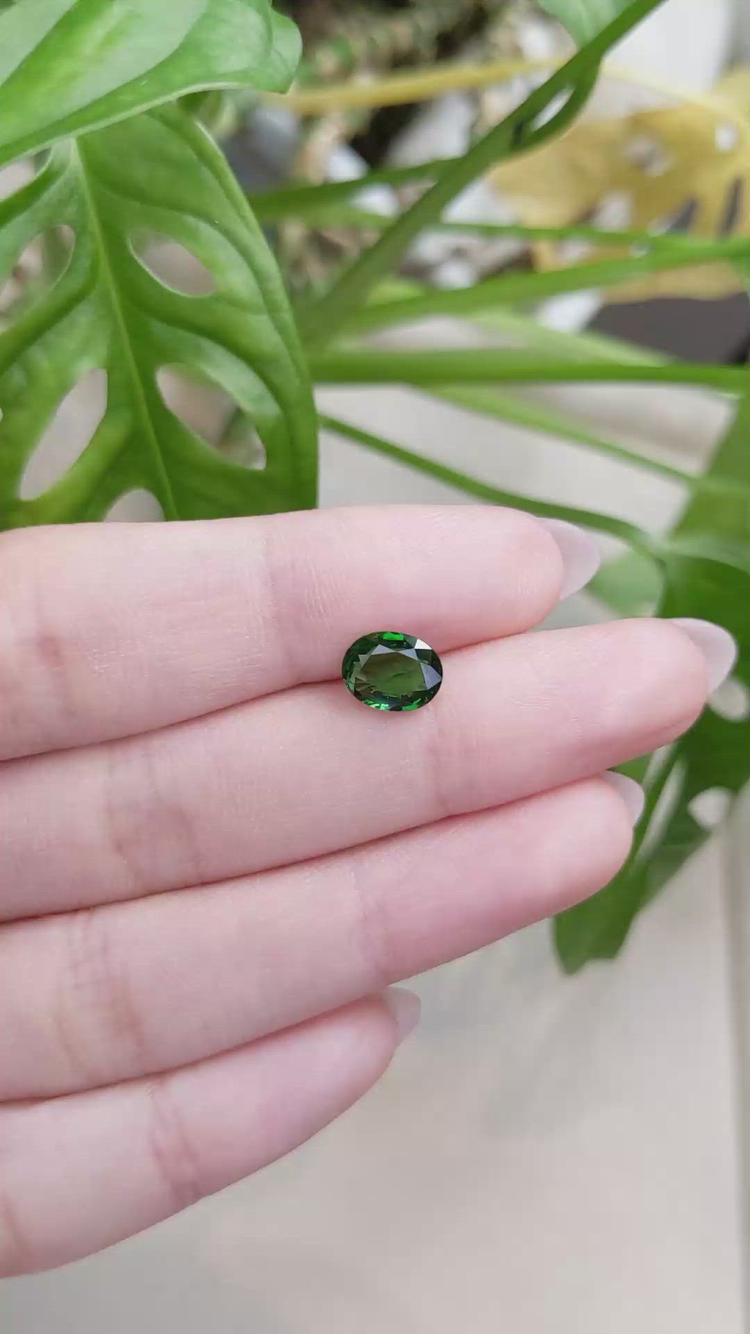 1.45 Ct. Tsavorite Garnet from East Africa Size Video