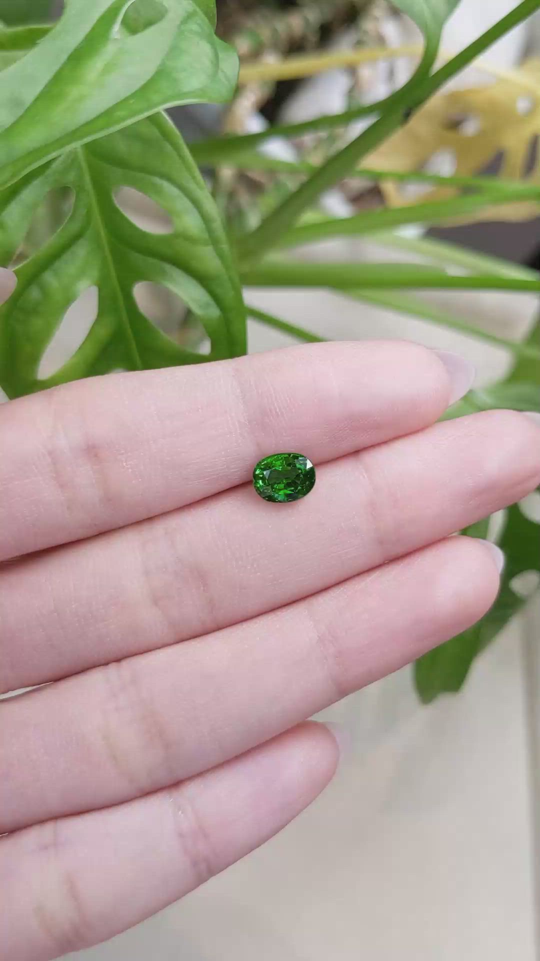 1.46 Ct. Tsavorite Garnet from East Africa Size Video