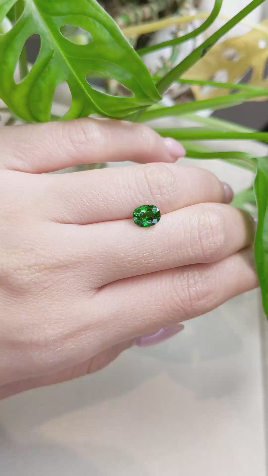1.46 Ct. Tsavorite Garnet from East Africa Size Video
