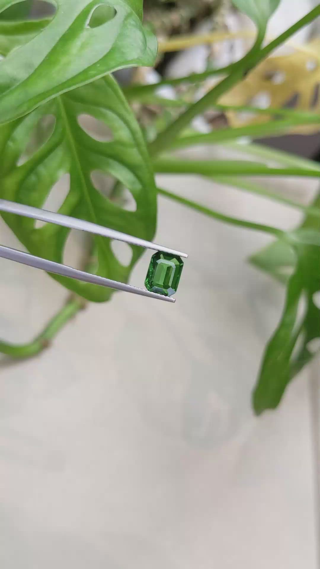 1.55 Ct. Tsavorite Garnet from East Africa Size Video