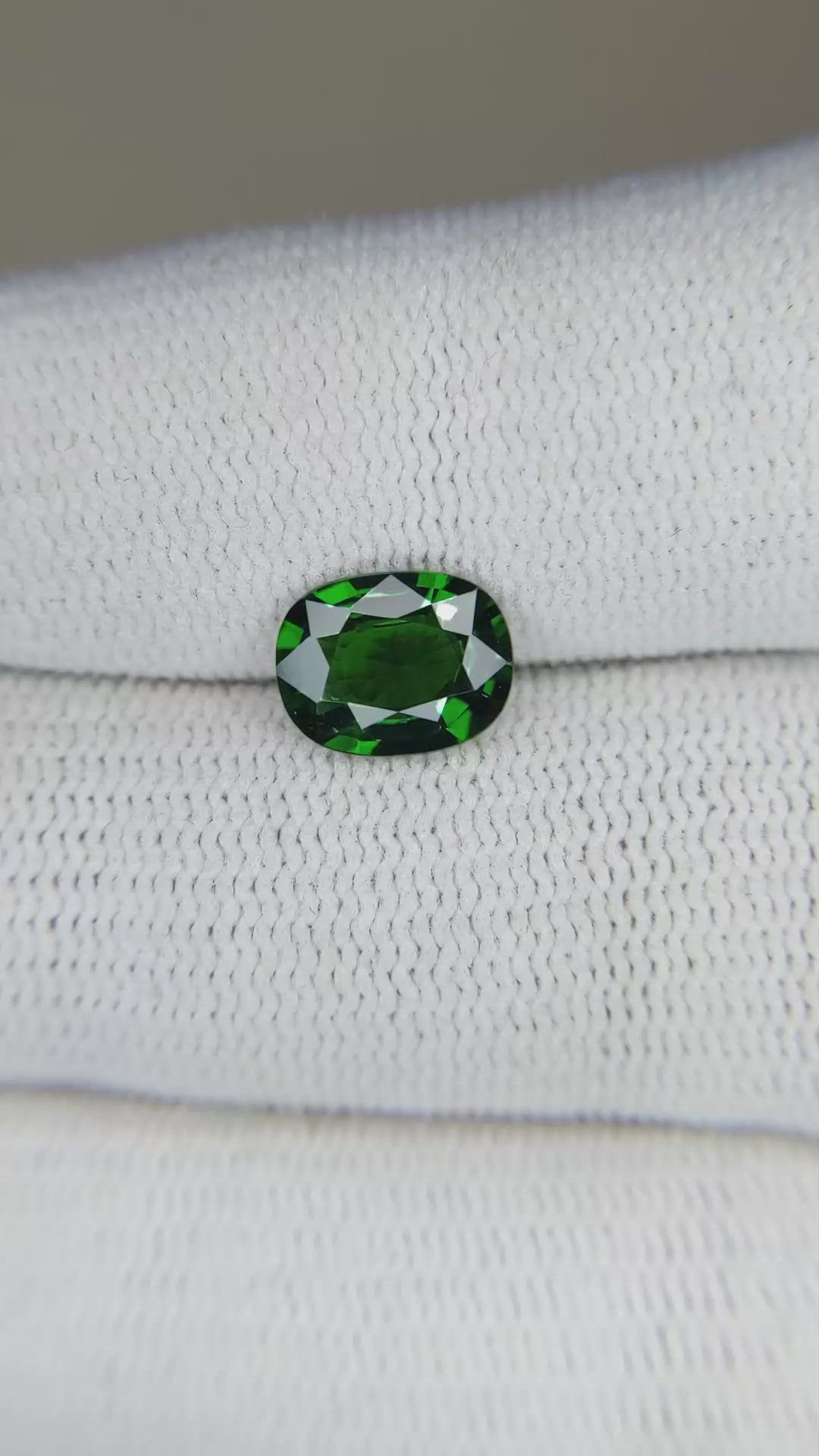 1.71 Ct. Tsavorite Garnet from East Africa Size Video
