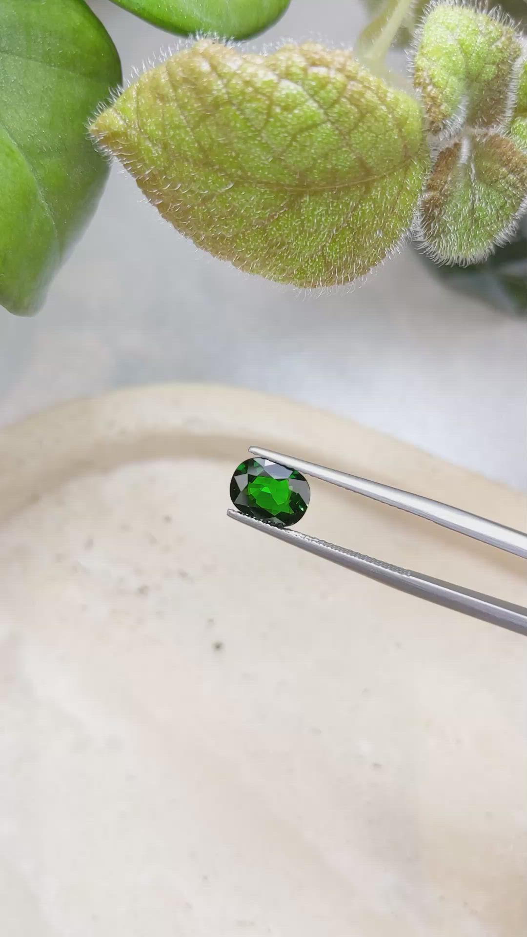 1.71 Ct. Tsavorite Garnet from East Africa Size Video
