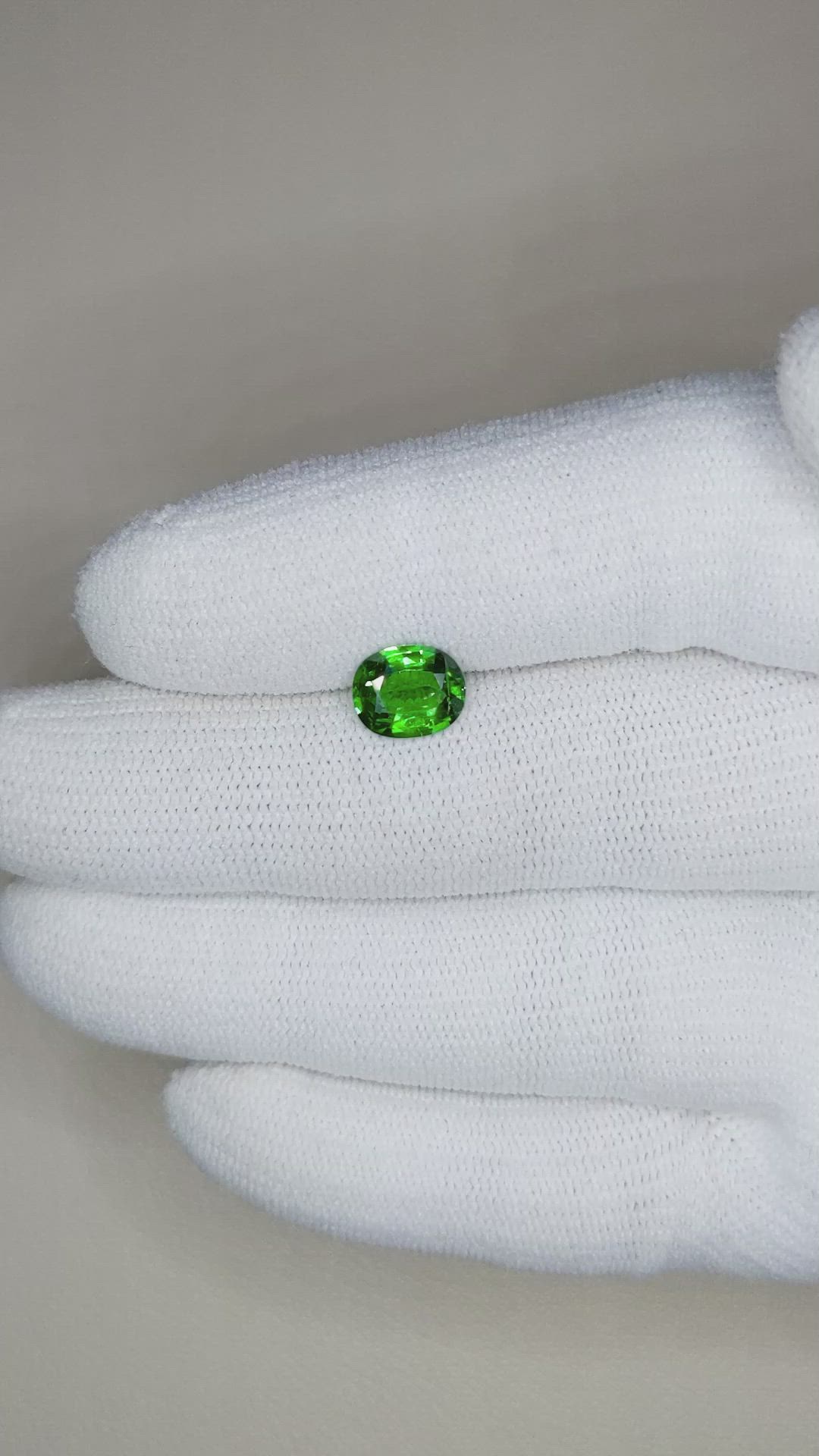1.40 Ct. Tsavorite Garnet from East Africa Size Video