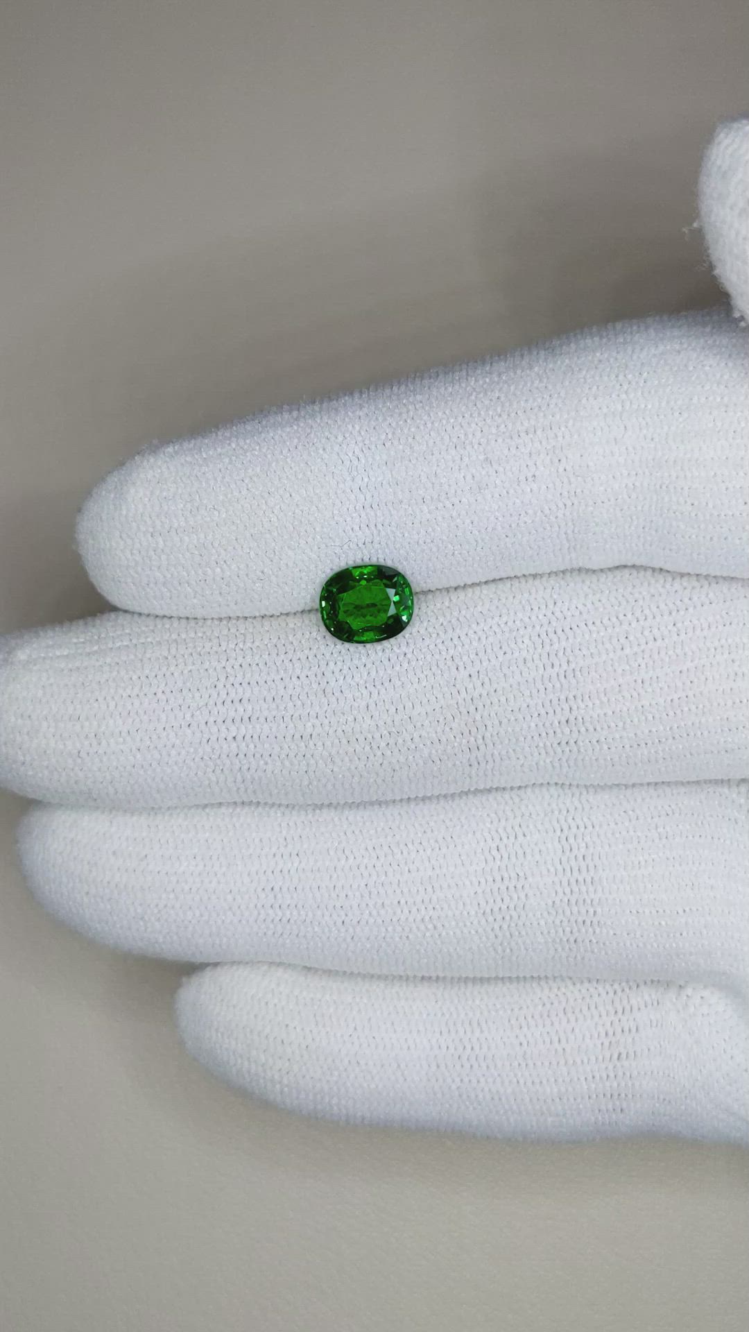 1.57 Ct. Tsavorite Garnet from East Africa Size Video