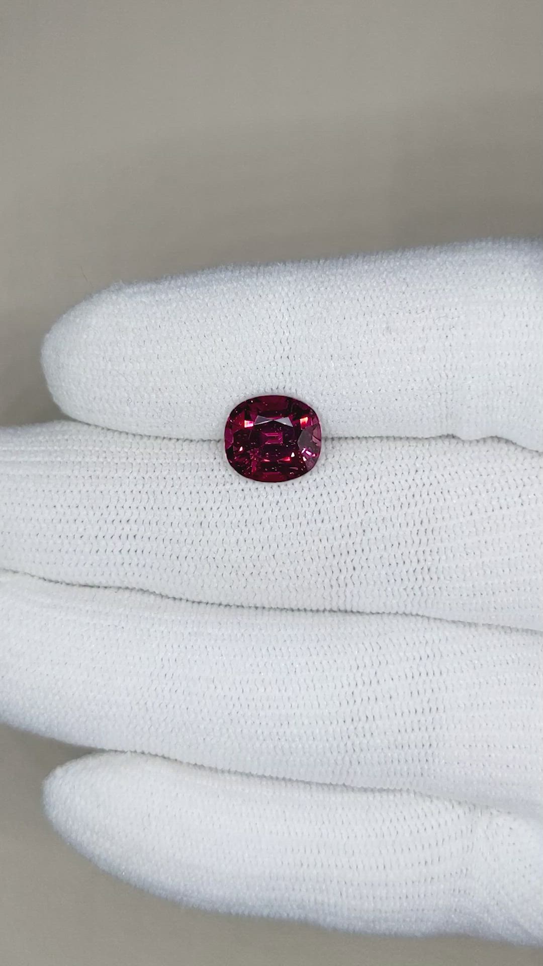 3.44 Ct. Rhodolite Garnet from Madagascar Size Video