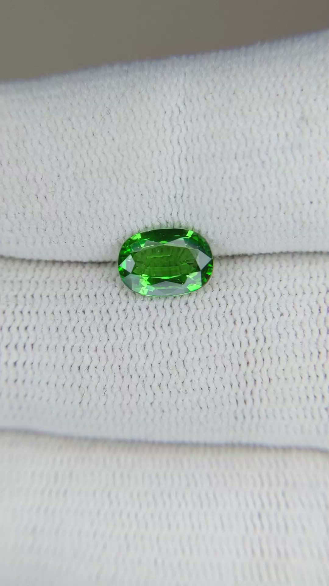 1.32 Ct. Tsavorite Garnet from East Africa Size Video