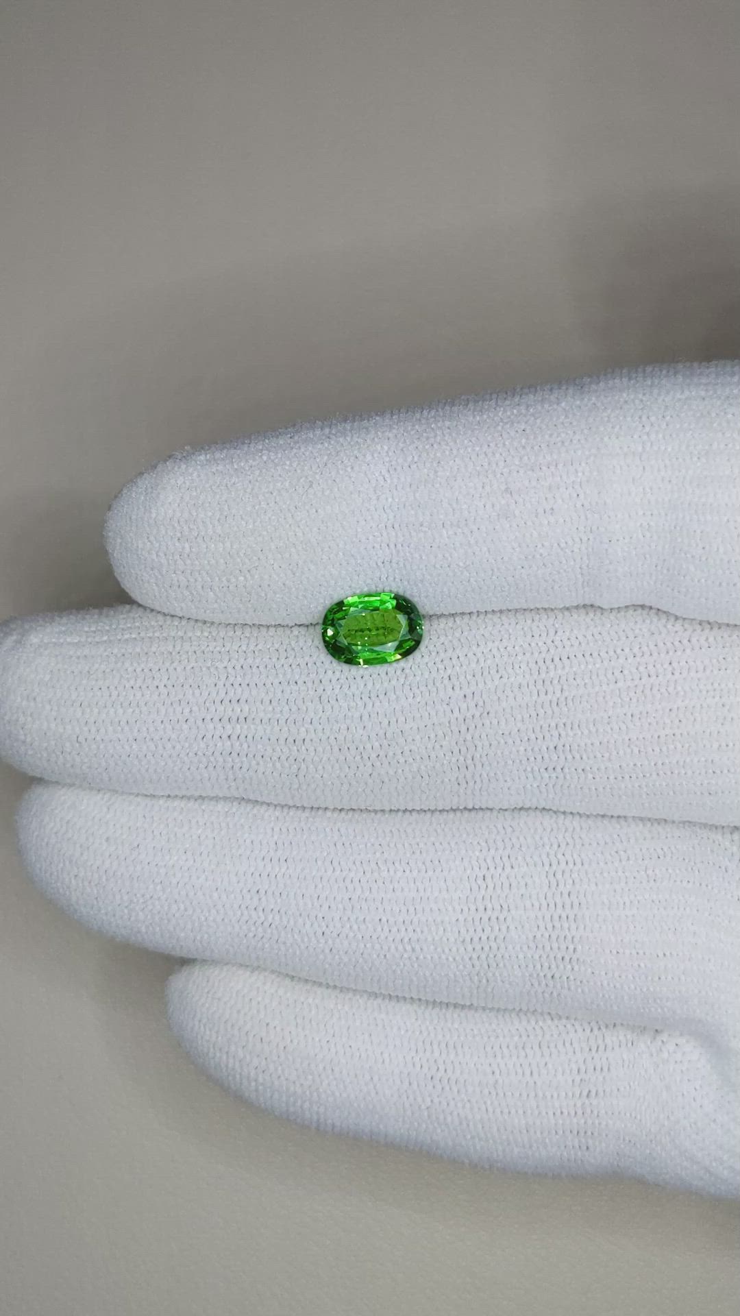 1.32 Ct. Tsavorite Garnet from East Africa Size Video