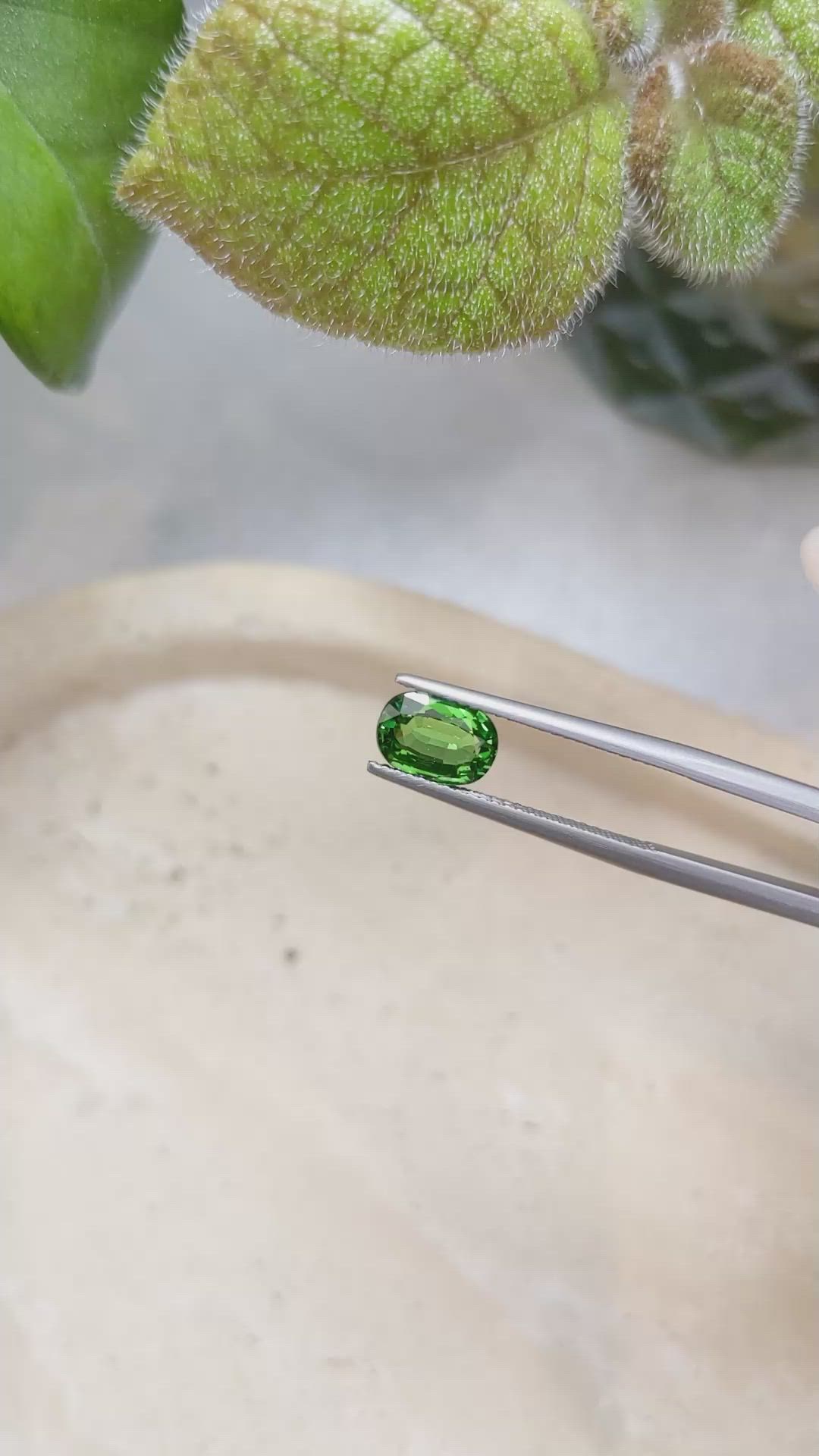 1.32 Ct. Tsavorite Garnet from East Africa Size Video