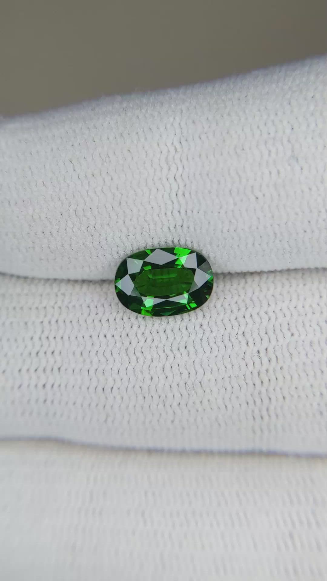 1.61 Ct. Tsavorite Garnet from Madagascar Size Video