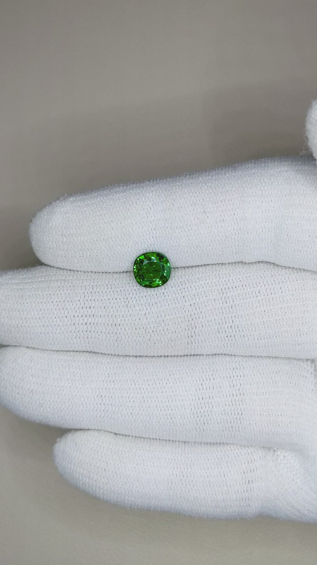 1.54 Ct. Tsavorite Garnet from East Africa Size Video