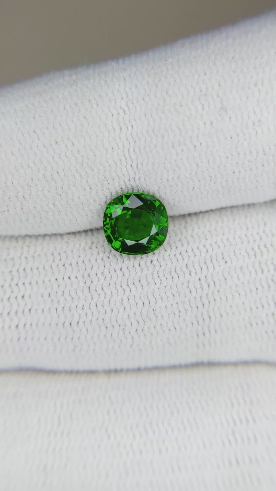 1.54 Ct. Tsavorite Garnet from East Africa Size Video