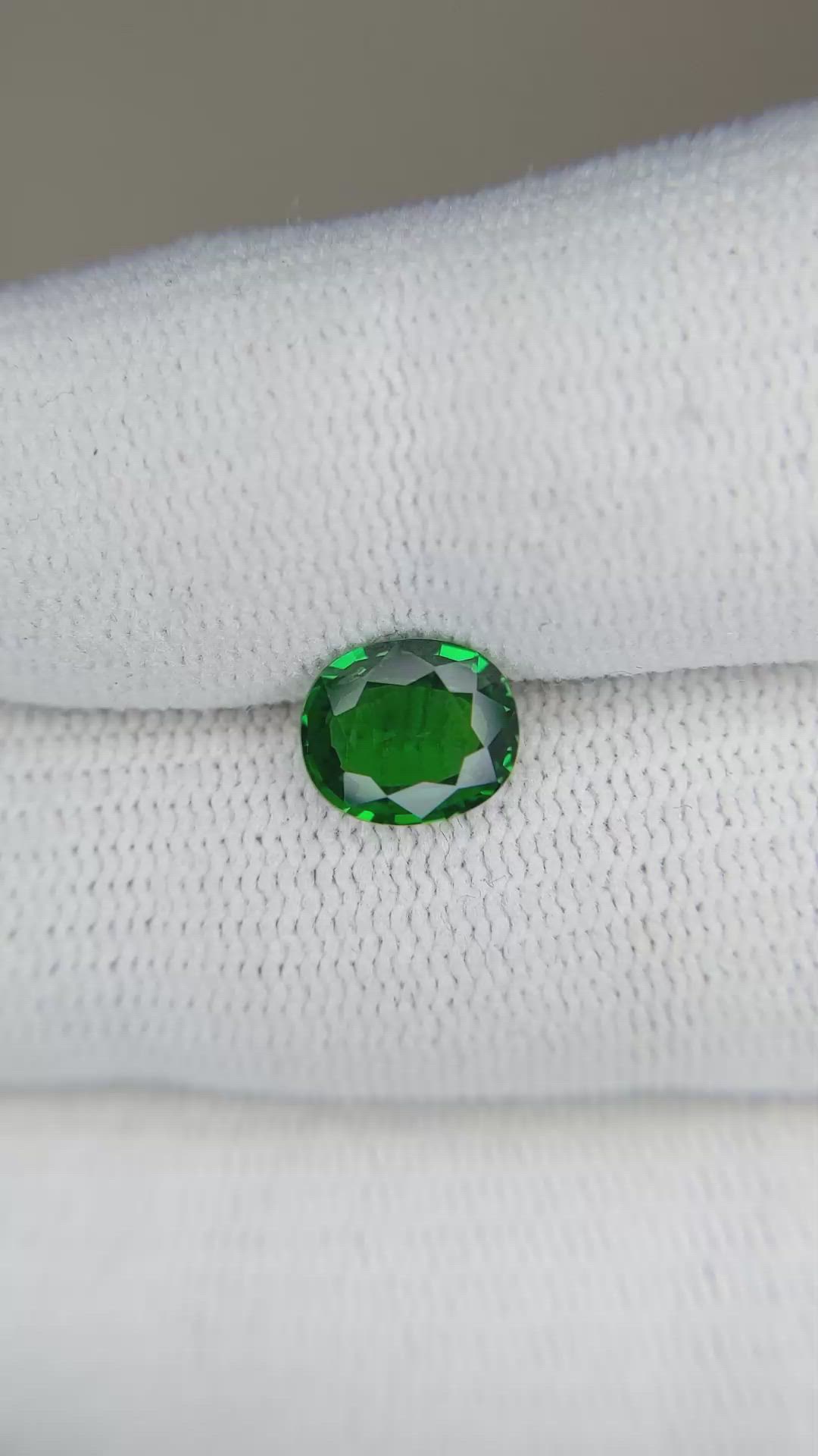 1.45 Ct. Tsavorite Garnet from East Africa Size Video