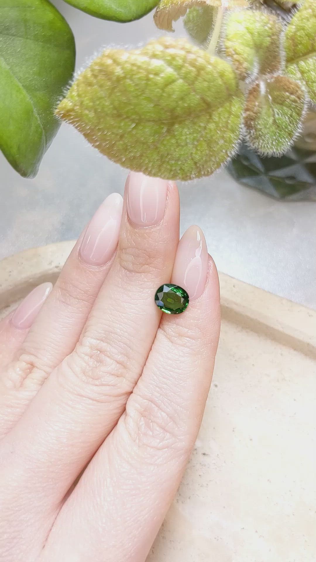 1.45 Ct. Tsavorite Garnet from East Africa Size Video