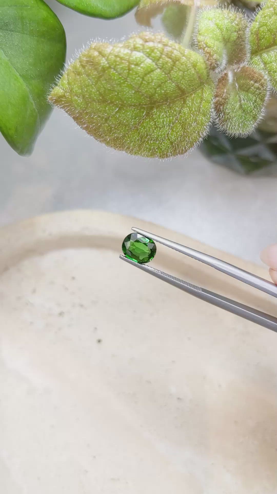 1.45 Ct. Tsavorite Garnet from East Africa Size Video