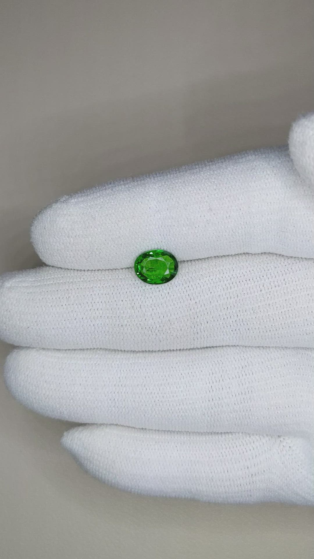 1.55 Ct. Tsavorite Garnet from East Africa Size Video