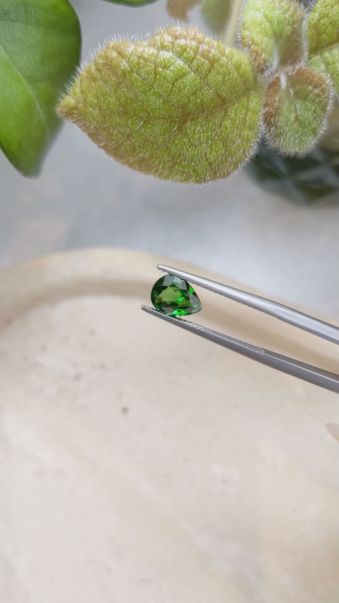 1.45 Ct. Tsavorite Garnet from East Africa Size Video