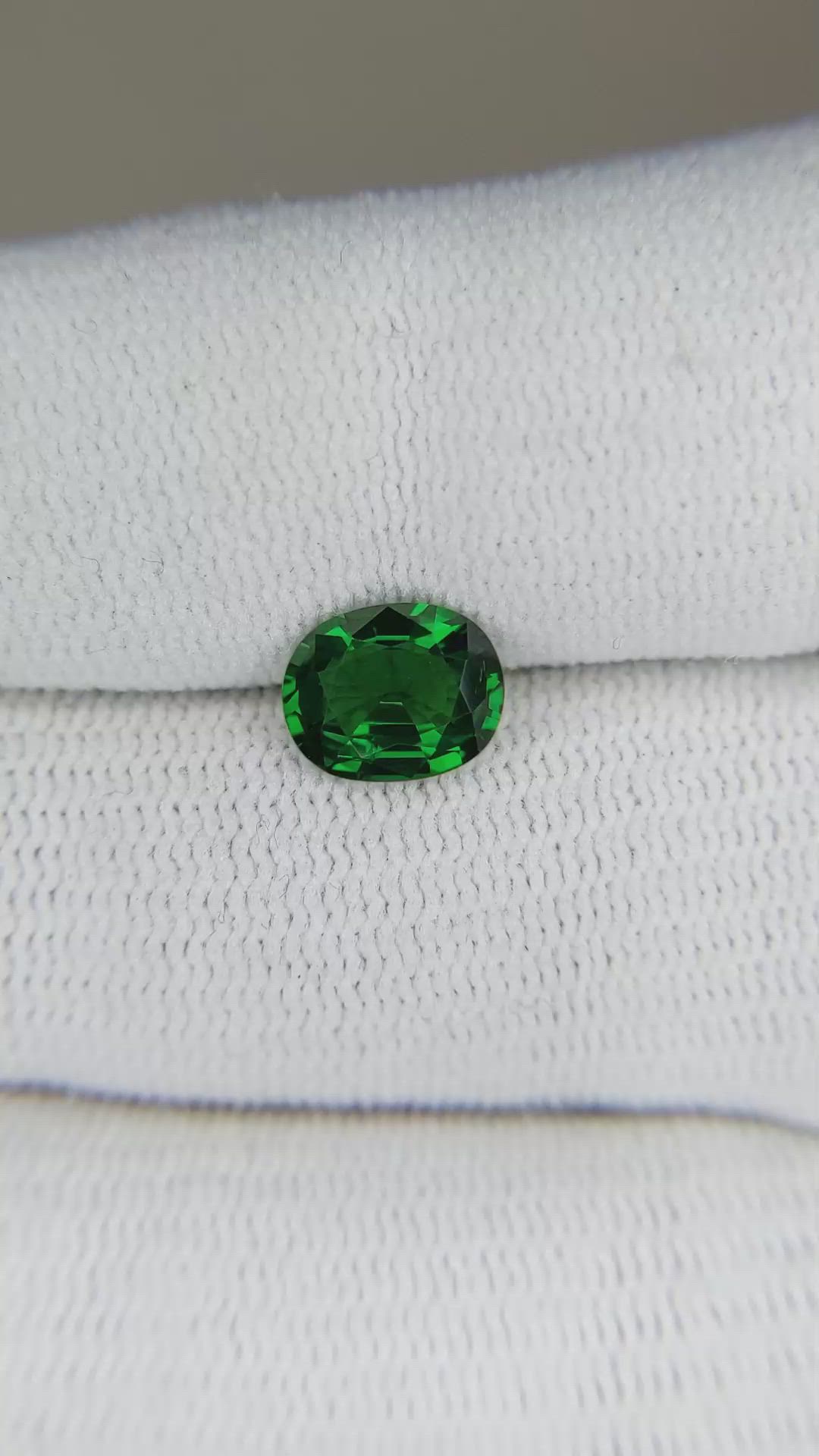 1.37 Ct. Tsavorite Garnet from East Africa Size Video
