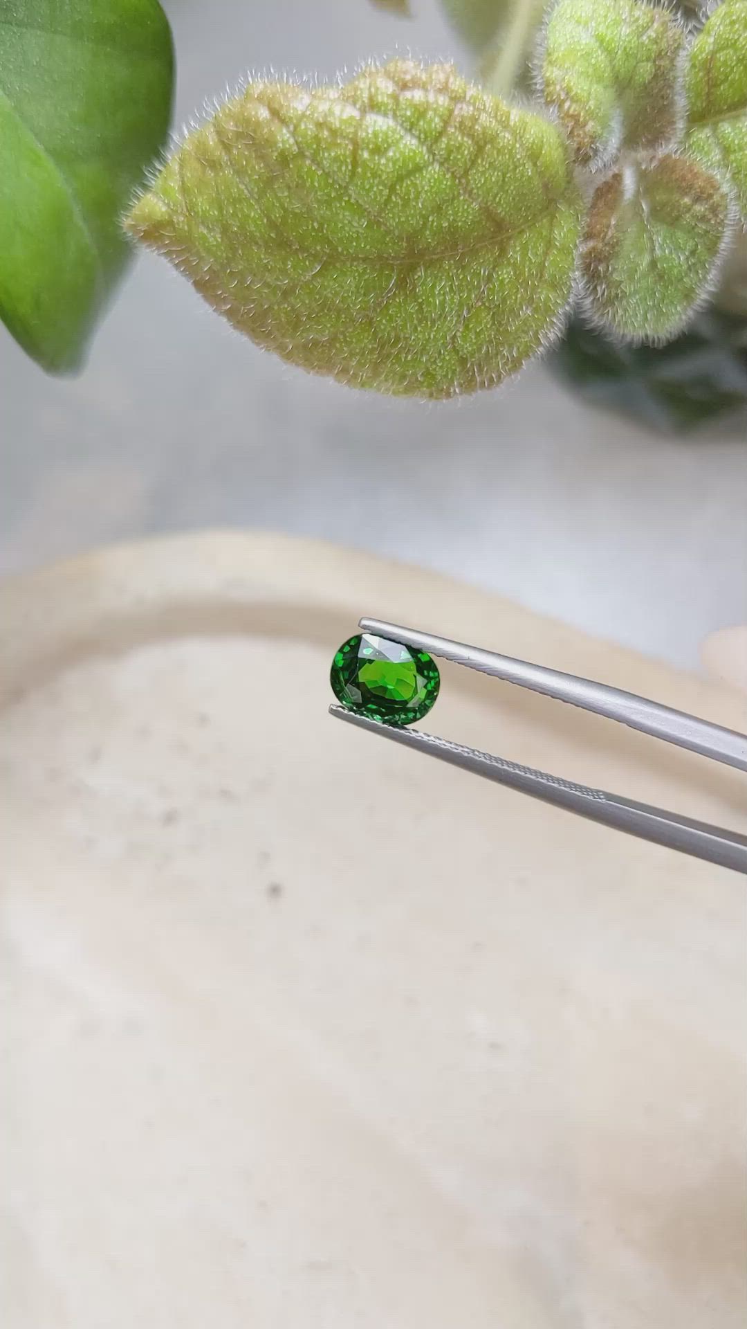 1.64 Ct. Tsavorite Garnet from East Africa Size Video