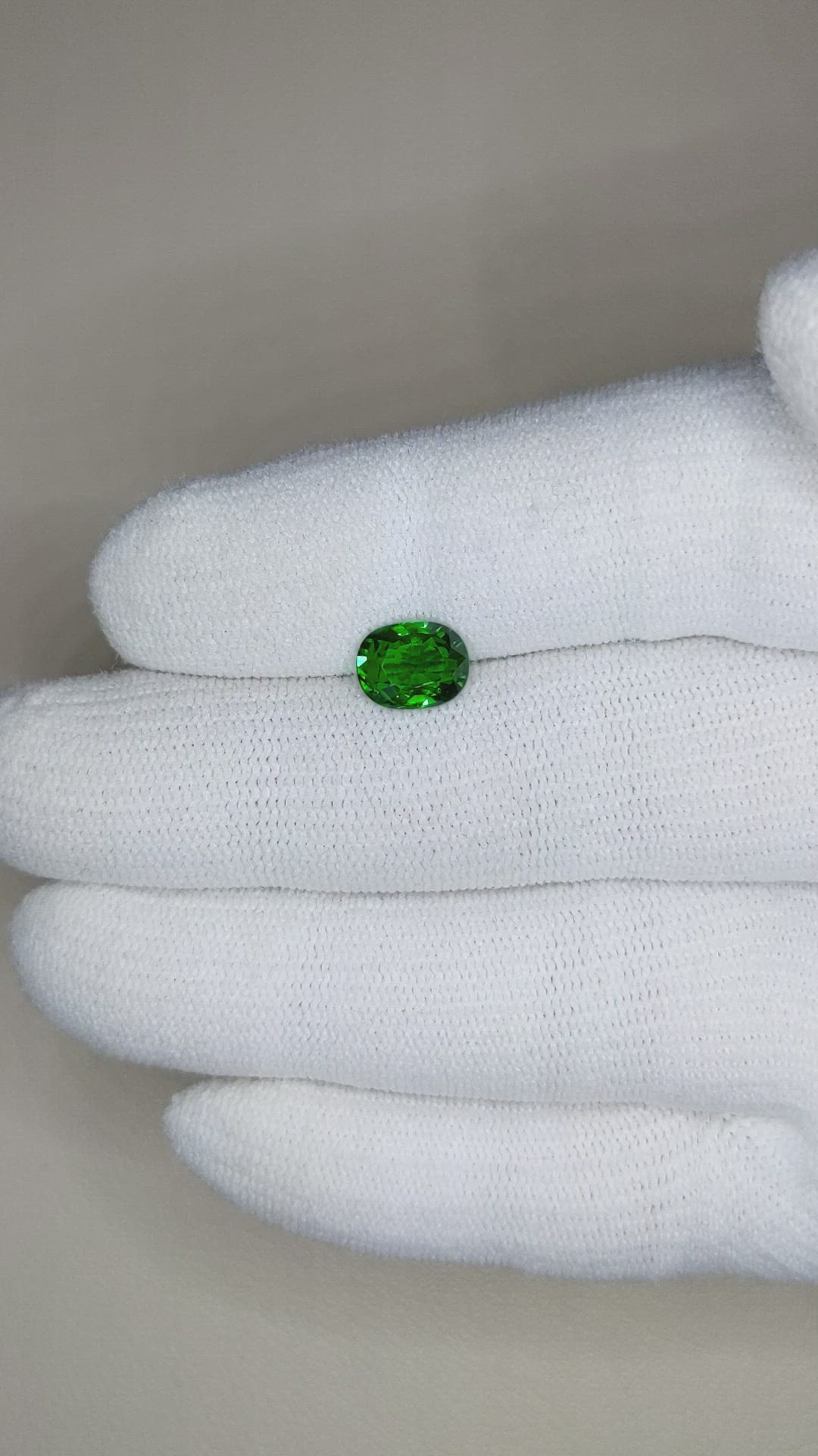 1.64 Ct. Tsavorite Garnet from East Africa Size Video