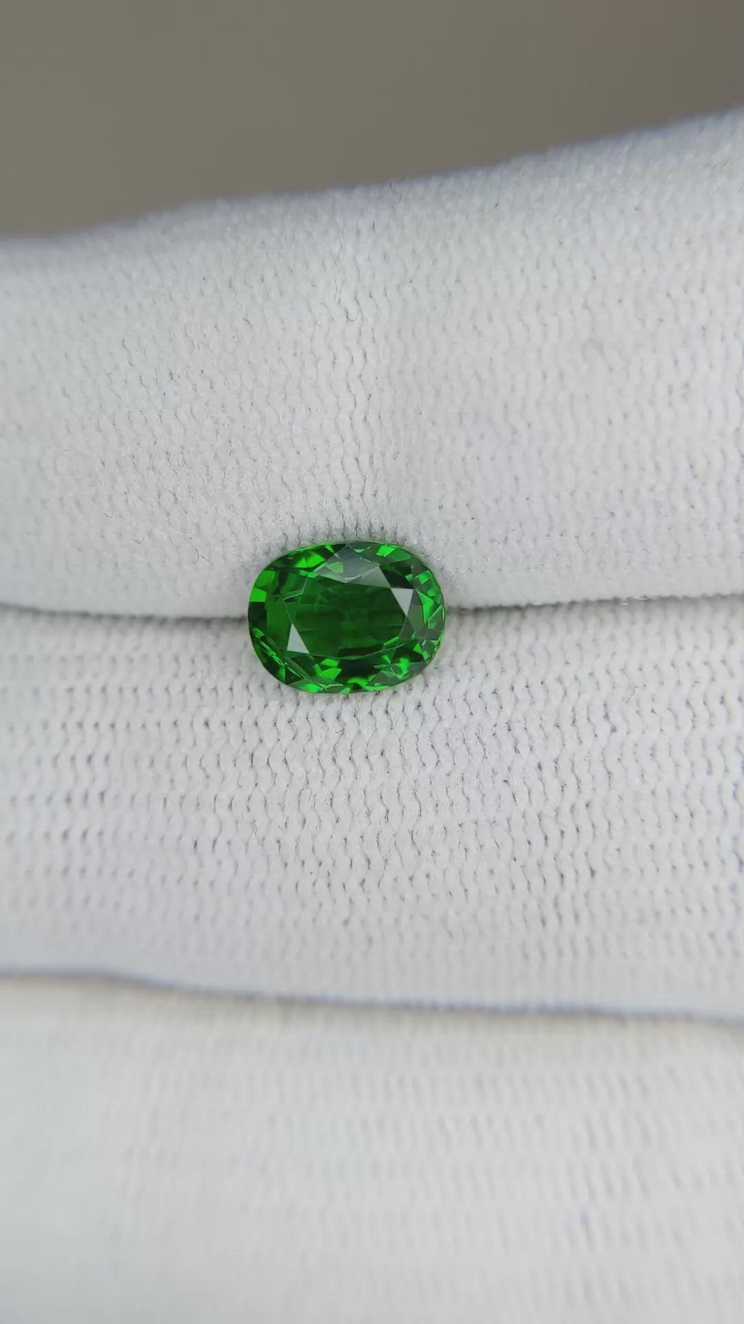 1.64 Ct. Tsavorite Garnet from East Africa Size Video