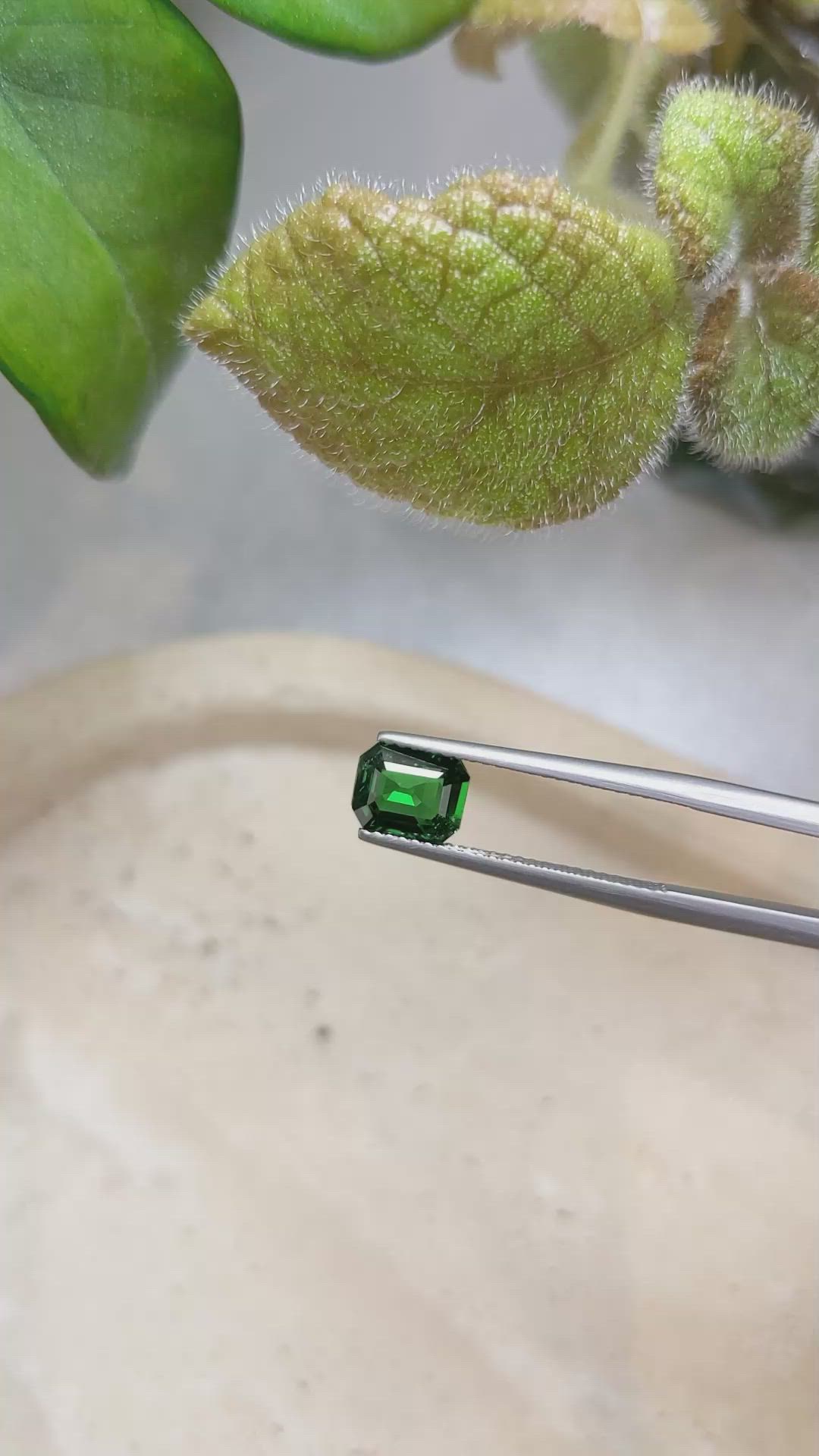 1.46 Ct. Tsavorite Garnet from East Africa Size Video