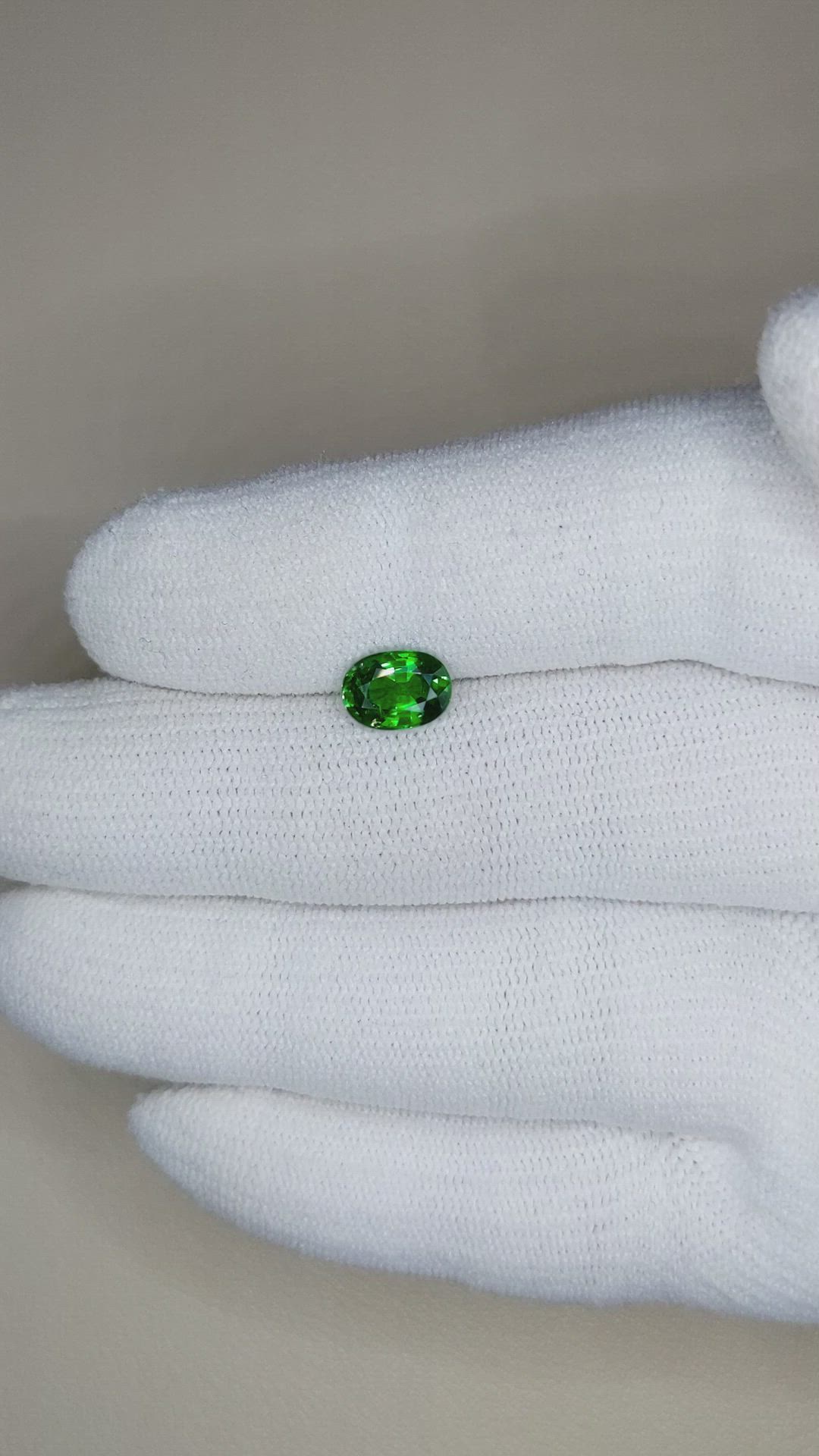 1.42 Ct. Tsavorite Garnet from East Africa Size Video